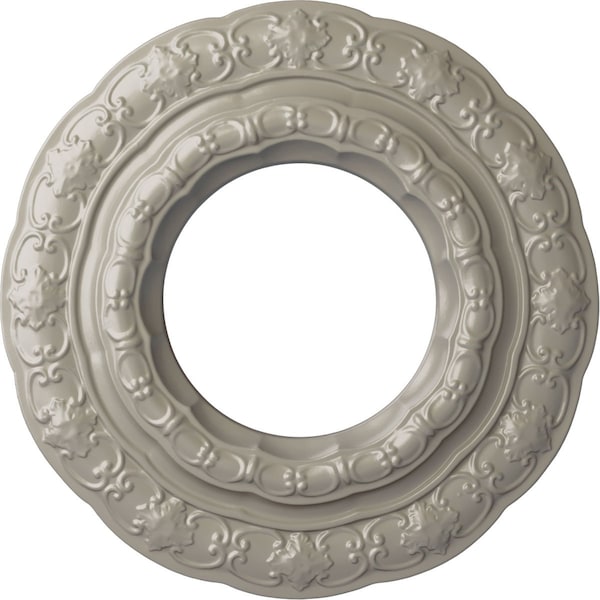 Ekena Millwork Lisbon Ceiling Medallion (Fits Canopies up to 7"), Hand-Painted Pearl White, 15 3/8"OD x 7"ID x 1"P CM15LIPWS - main